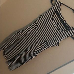 Tight fun black and white shirt dress